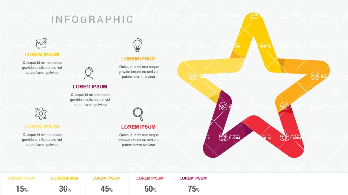Infographic Templates Collection - Vector, Photoshop, PowerPoint, Google Slides - Infographic Template with Star